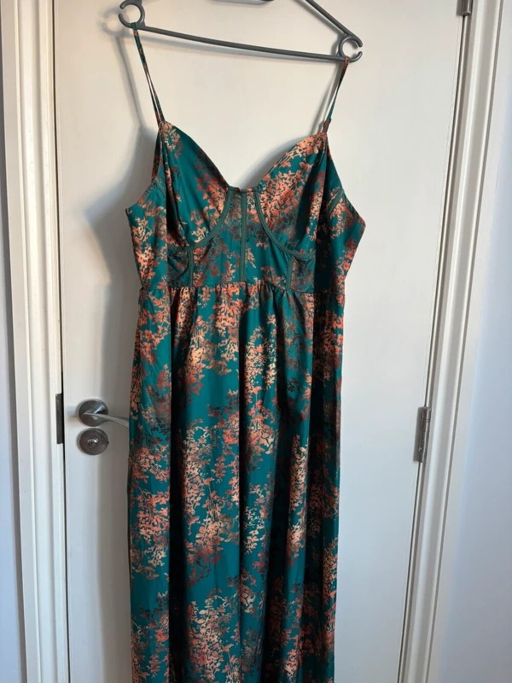 Teal and Gold summer corset dress - Picture 2 of 2
